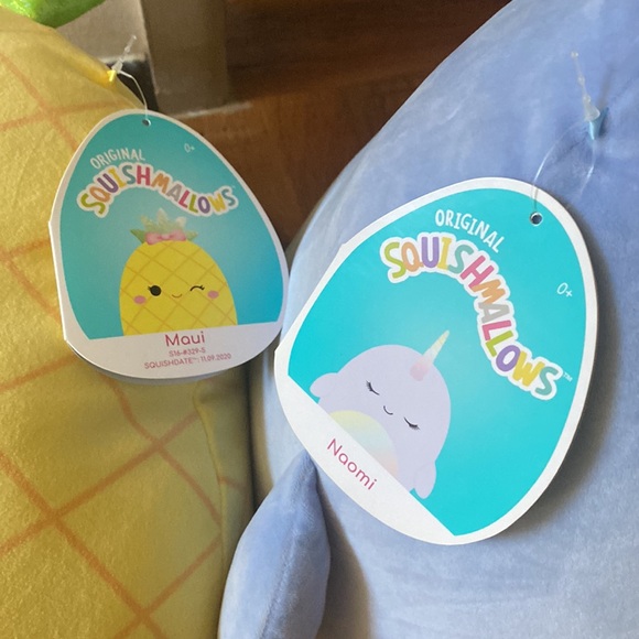Squishmallow pineapple Maui and narwhal Naomi 2 stuffy bundle NEW NWT - Picture 5 of 5